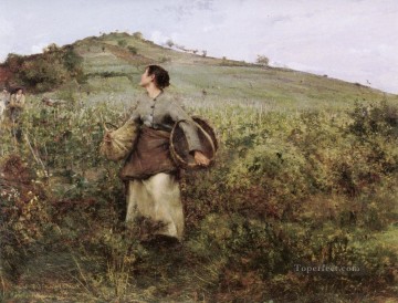 ジュール・バスティアン・ルパージュ Painting - 収穫時の田園生活 ジュール・バスティアン・ルパージュ